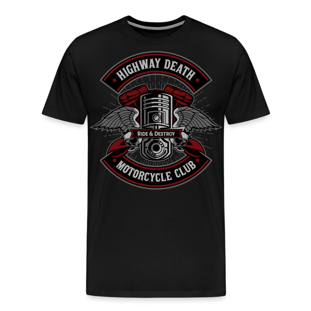 Highway Death Motorrad Biker Premium T-Shirt Herren - Schwarz