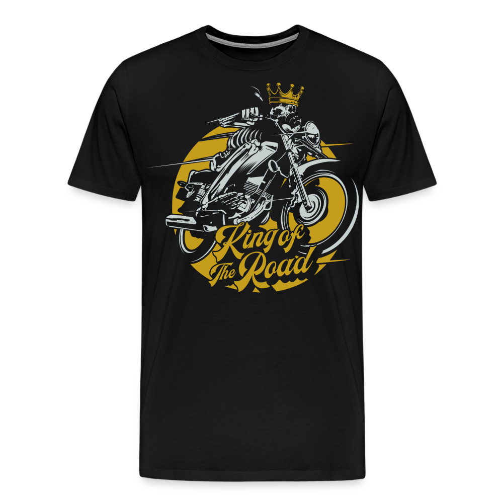 King of the Road Motorrad Biker Premium T-Shirt Herren - Schwarz