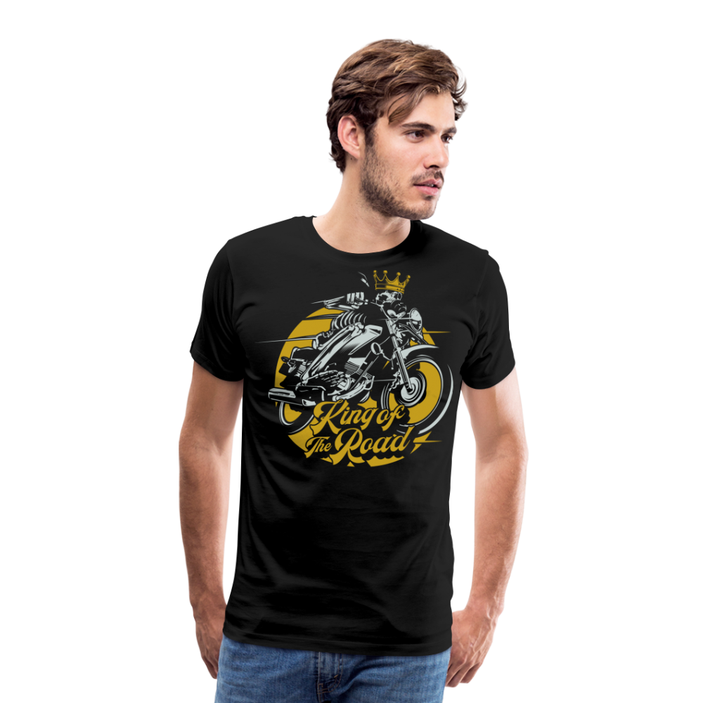 King of the Road Motorrad Biker Premium T-Shirt Herren - Schwarz