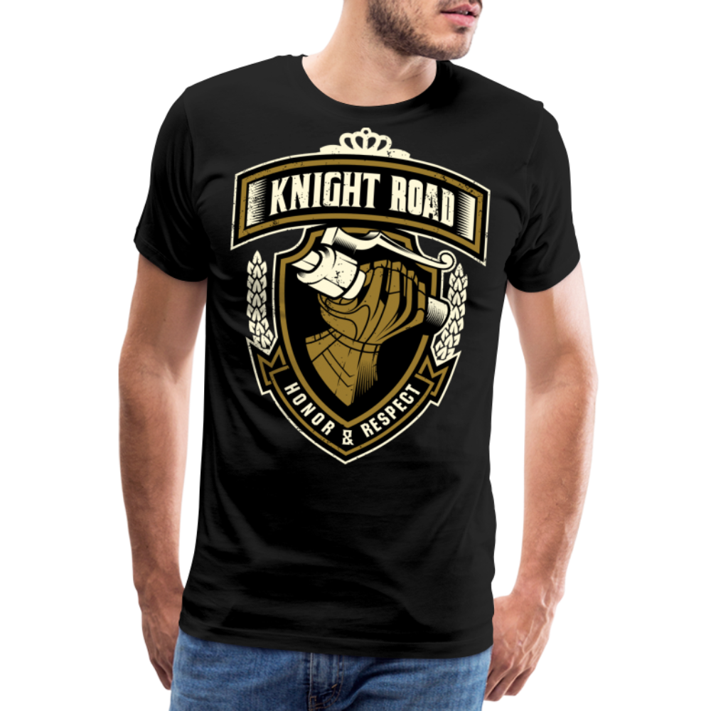 Knight Road Motorrad Biker Premium T-Shirt Herren - Schwarz