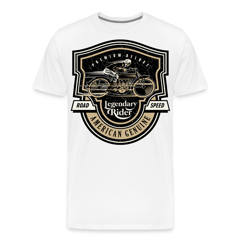 Legendary Rider Motorrad Biker Premium T-Shirt Herren - Weiß