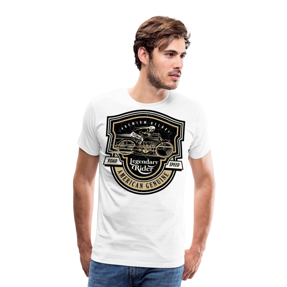 Legendary Rider Motorrad Biker Premium T-Shirt Herren - Weiß