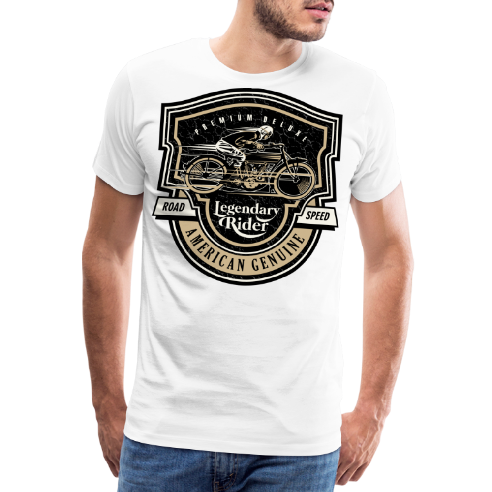 Legendary Rider Motorrad Biker Premium T-Shirt Herren - Weiß