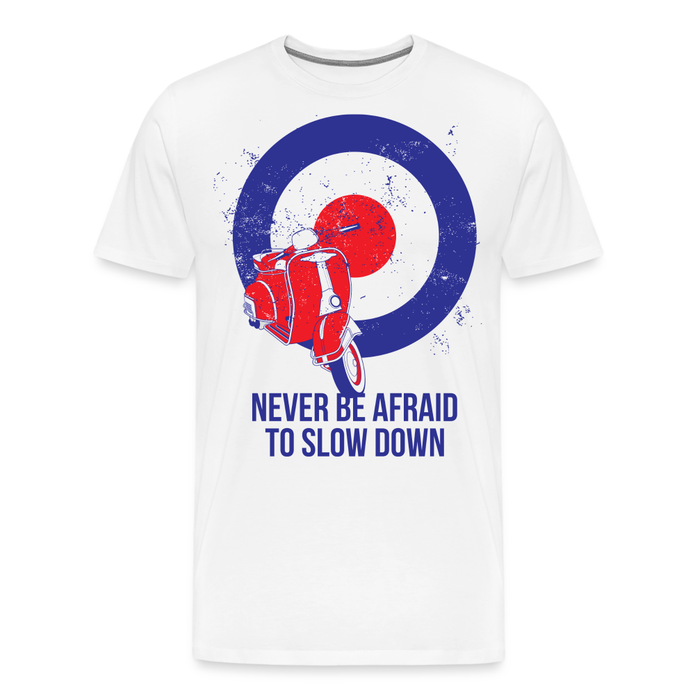 Slow Down Motorrad Biker Premium T-Shirt Herren - Weiß