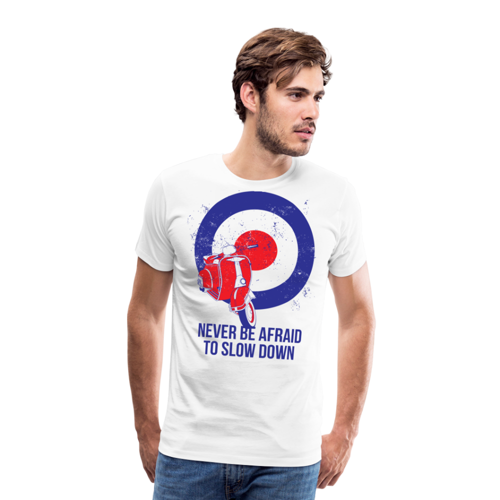 Slow Down Motorrad Biker Premium T-Shirt Herren - Weiß