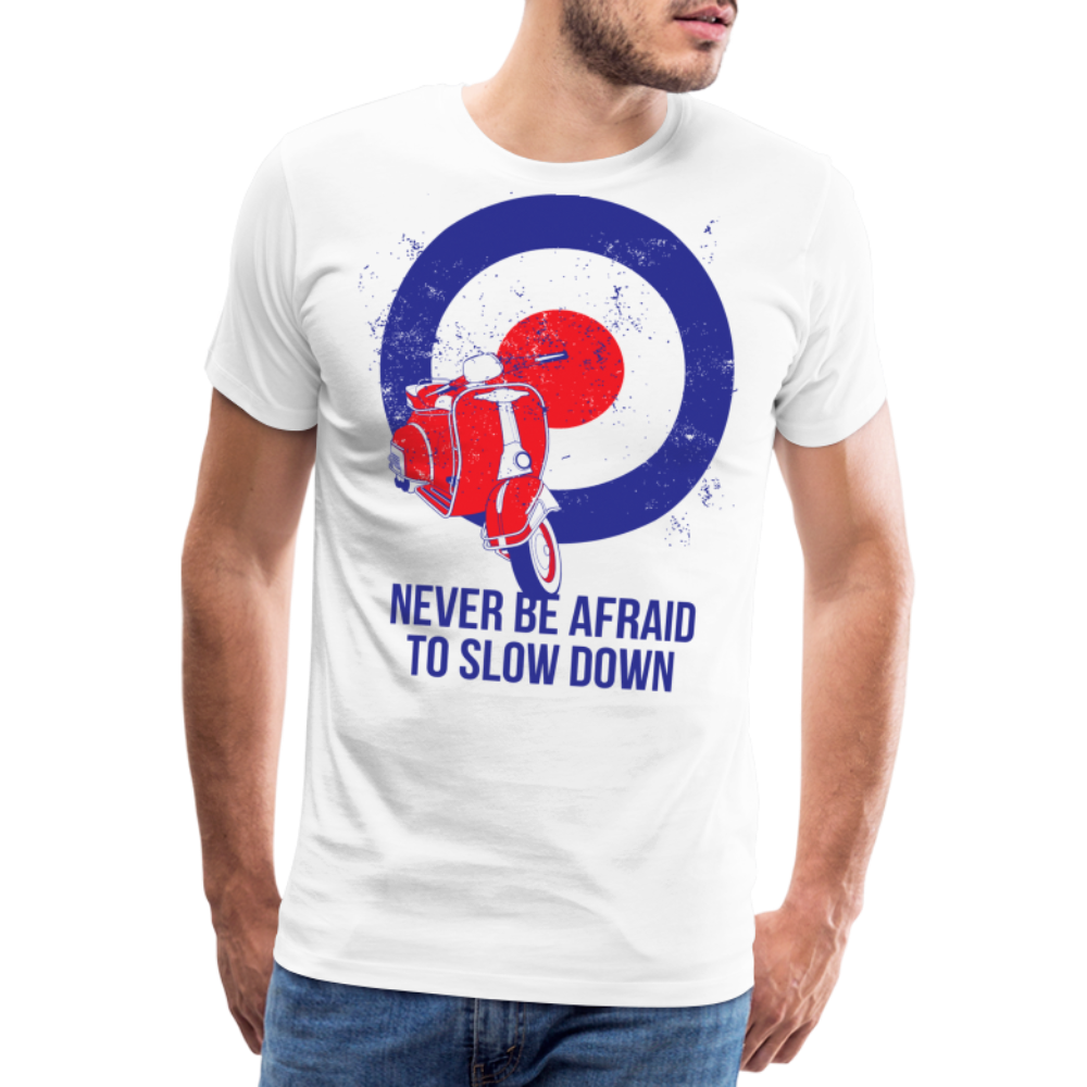 Slow Down Motorrad Biker Premium T-Shirt Herren - Weiß