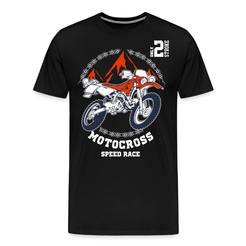 Motocross Motorrad Biker Premium T-Shirt Herren - Schwarz