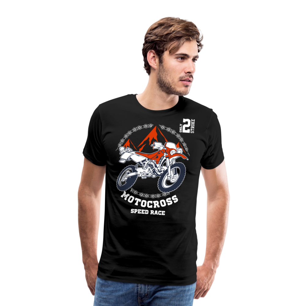 Motocross Motorrad Biker Premium T-Shirt Herren - Schwarz