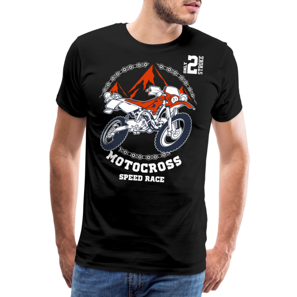 Motocross Motorrad Biker Premium T-Shirt Herren - Schwarz