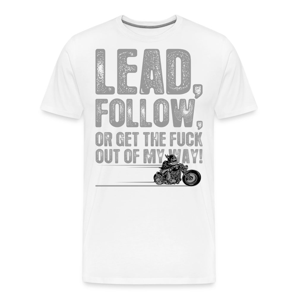 MyWay Motorrad Biker Premium T-Shirt Herren - Weiß