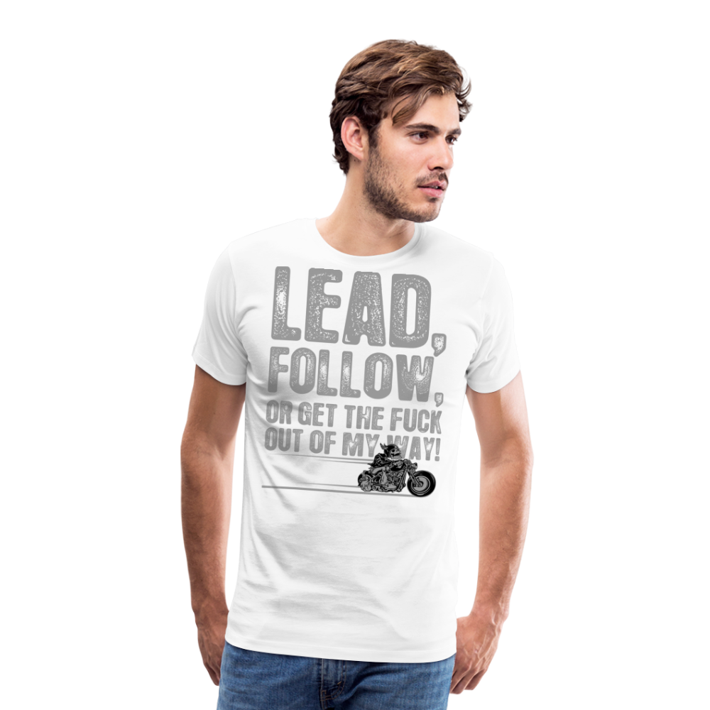 MyWay Motorrad Biker Premium T-Shirt Herren - Weiß