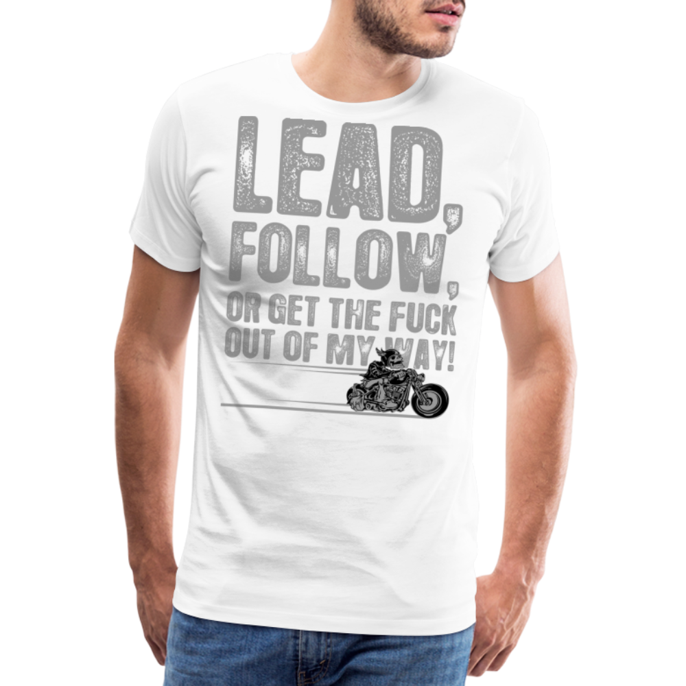 MyWay Motorrad Biker Premium T-Shirt Herren - Weiß