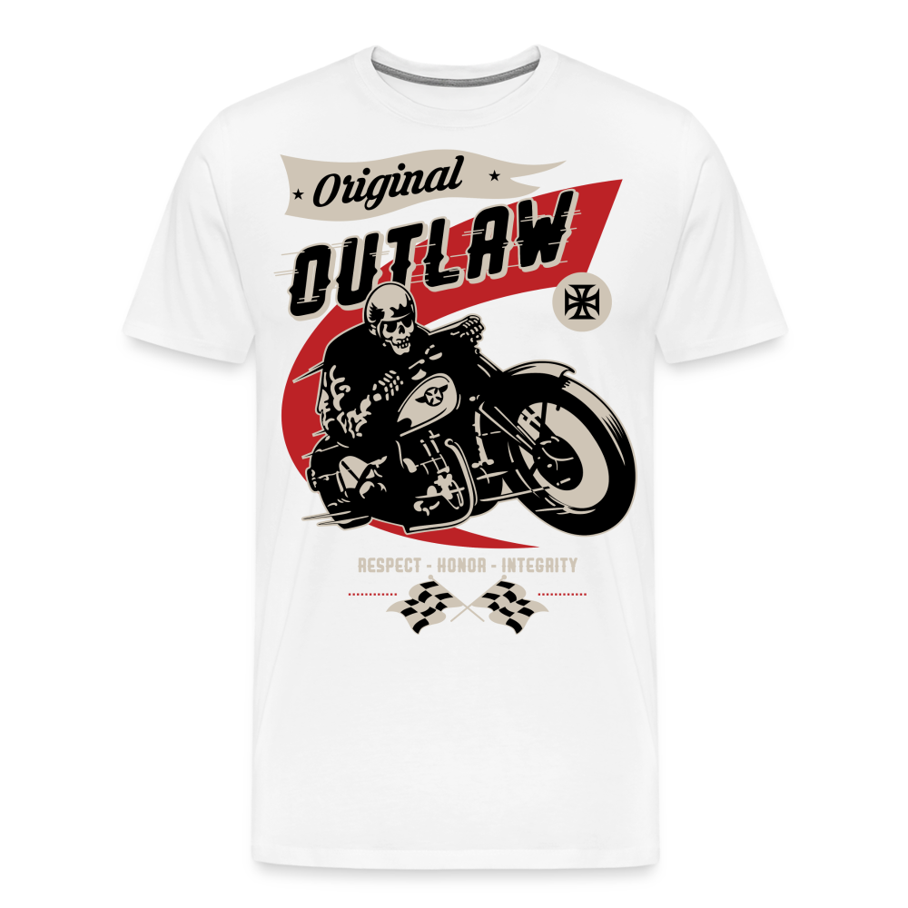 Original Outlaw Motorrad Biker Premium T-Shirt Herren - Weiß