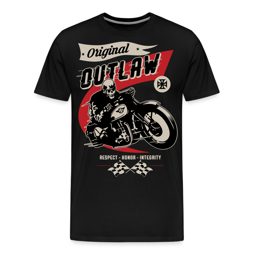 Original Outlaw Motorrad Biker Premium T-Shirt Herren - Schwarz