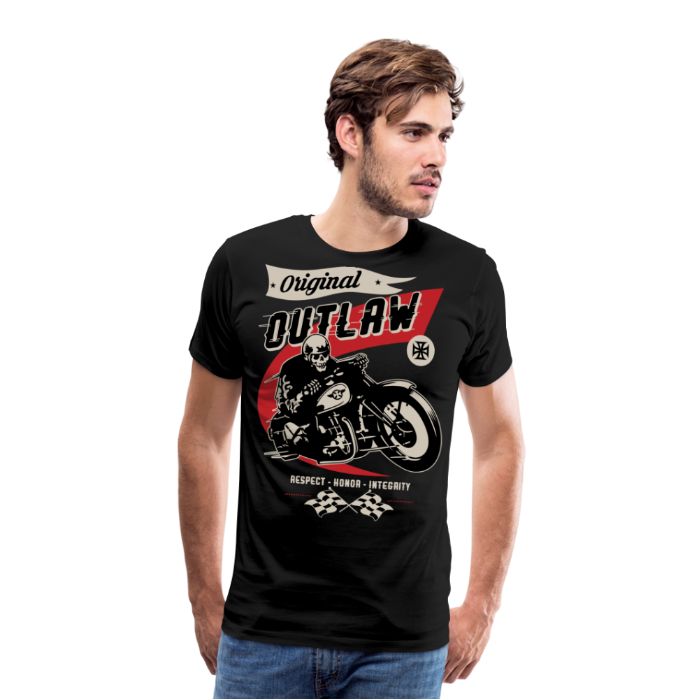 Original Outlaw Motorrad Biker Premium T-Shirt Herren - Schwarz