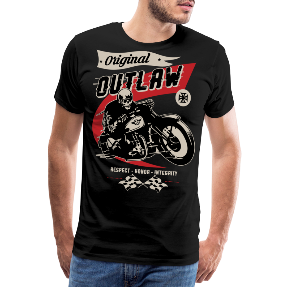 Original Outlaw Motorrad Biker Premium T-Shirt Herren - Schwarz