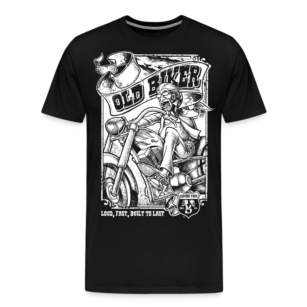 Old Biker Motorrad Biker Premium T-Shirt Herren - Schwarz