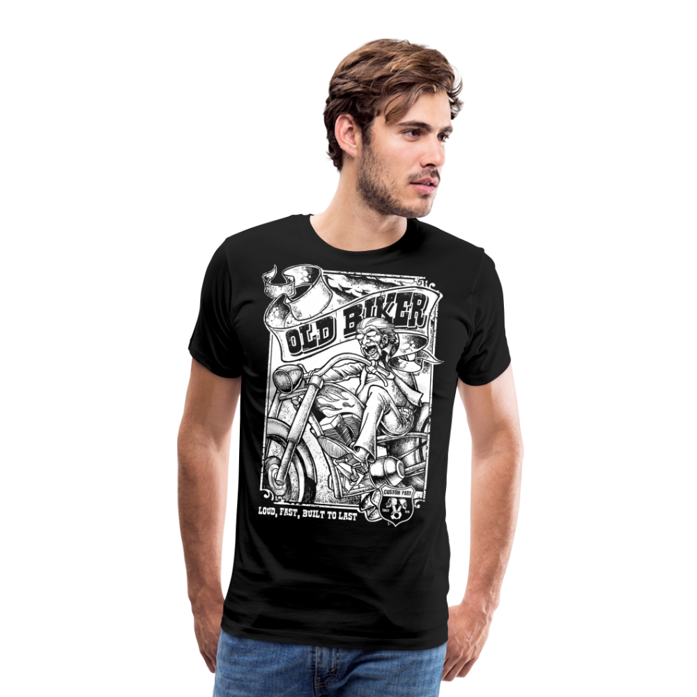 Old Biker Motorrad Biker Premium T-Shirt Herren - Schwarz