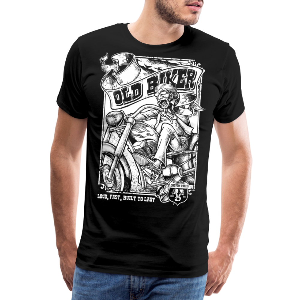 Old Biker Motorrad Biker Premium T-Shirt Herren - Schwarz