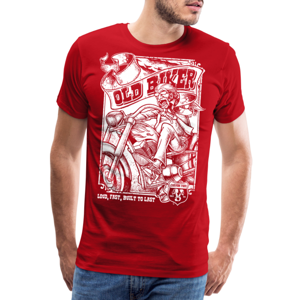 Old Biker Motorrad Biker Premium T-Shirt Herren - Rot