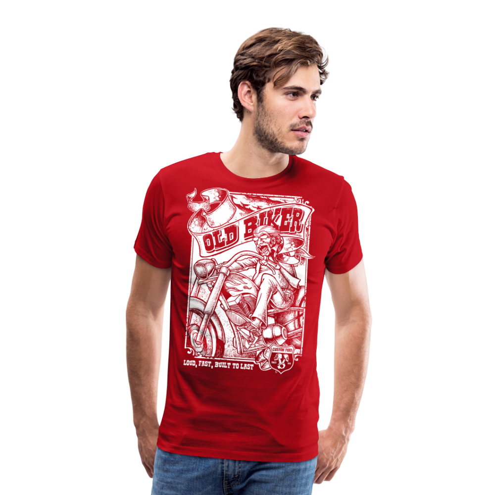 Old Biker Motorrad Biker Premium T-Shirt Herren - Rot