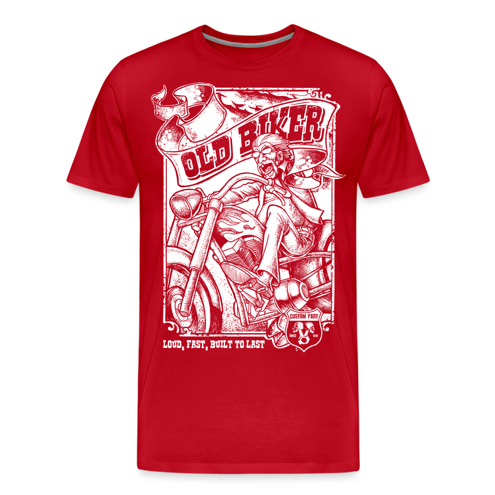 Old Biker Motorrad Biker Premium T-Shirt Herren - Rot