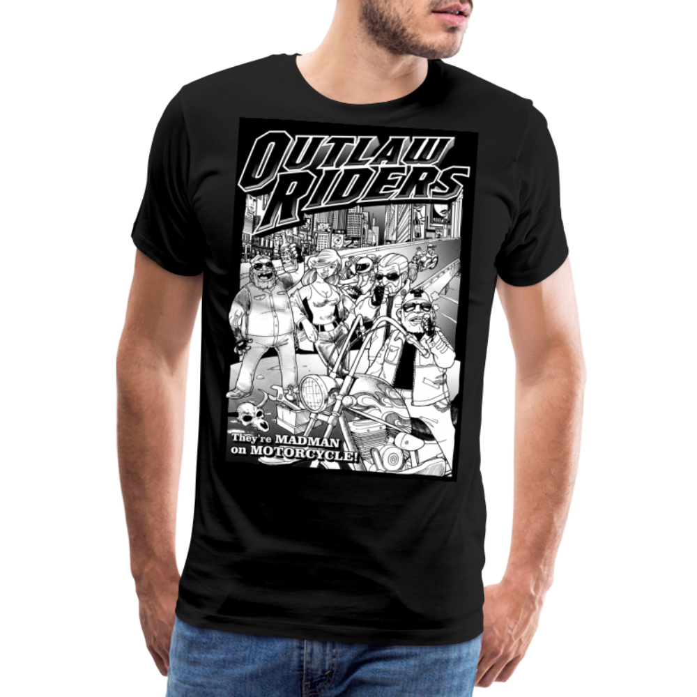 Outlaw Riders Motorrad Biker Premium T-Shirt Herren - Schwarz