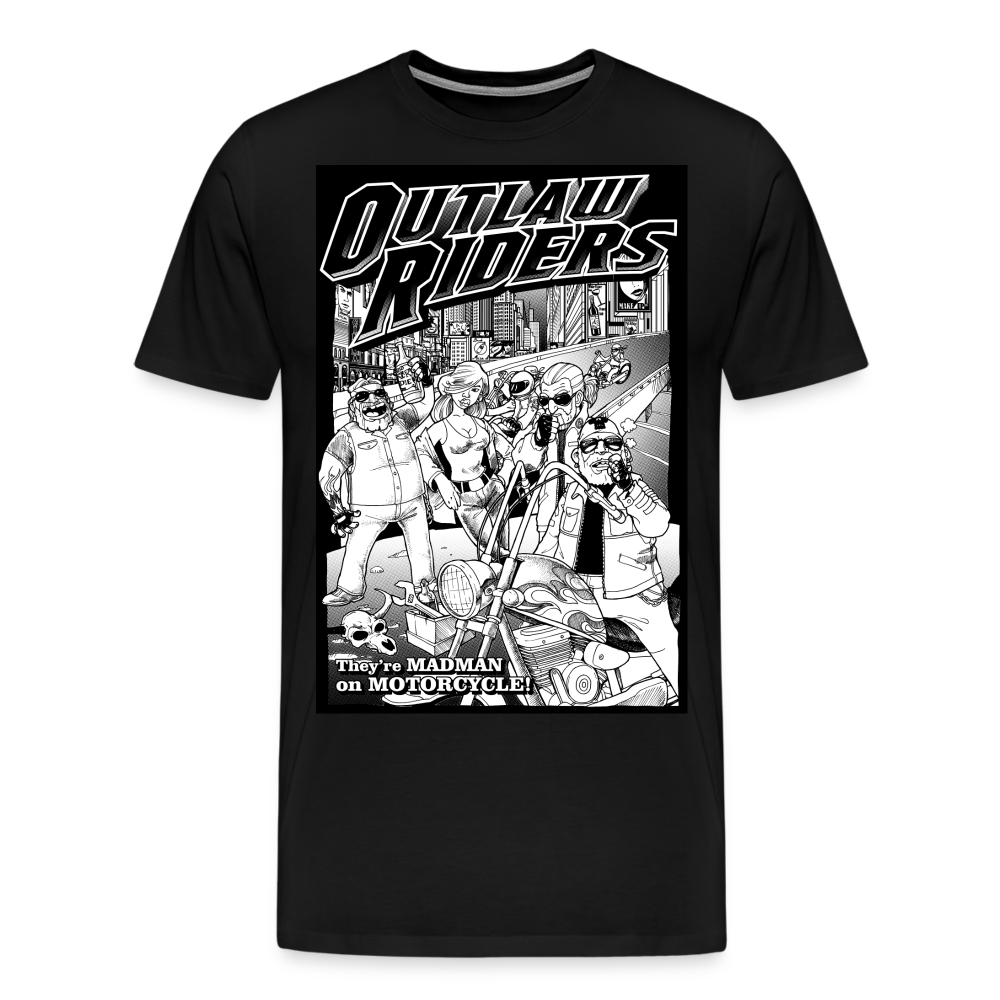 Outlaw Riders Motorrad Biker Premium T-Shirt Herren - Schwarz