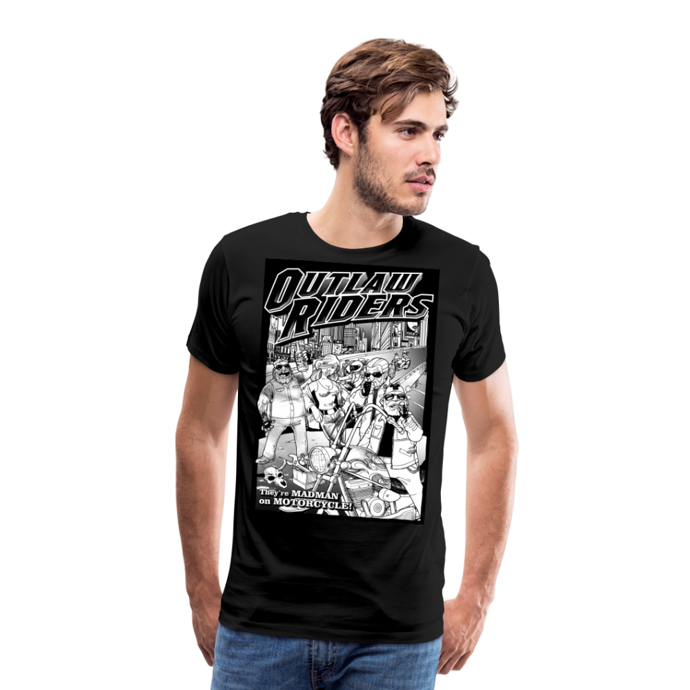 Outlaw Riders Motorrad Biker Premium T-Shirt Herren - Schwarz