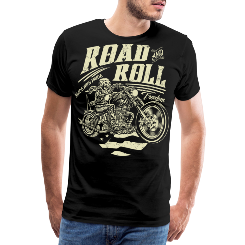 Road Roll Motorrad Biker Premium T-Shirt Herren - Schwarz