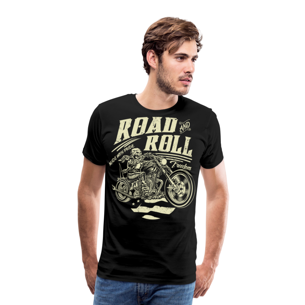 Road Roll Motorrad Biker Premium T-Shirt Herren - Schwarz