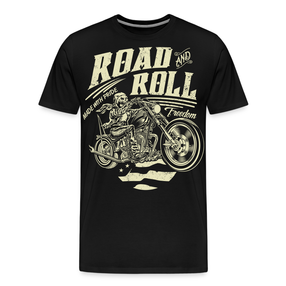 Road Roll Motorrad Biker Premium T-Shirt Herren - Schwarz