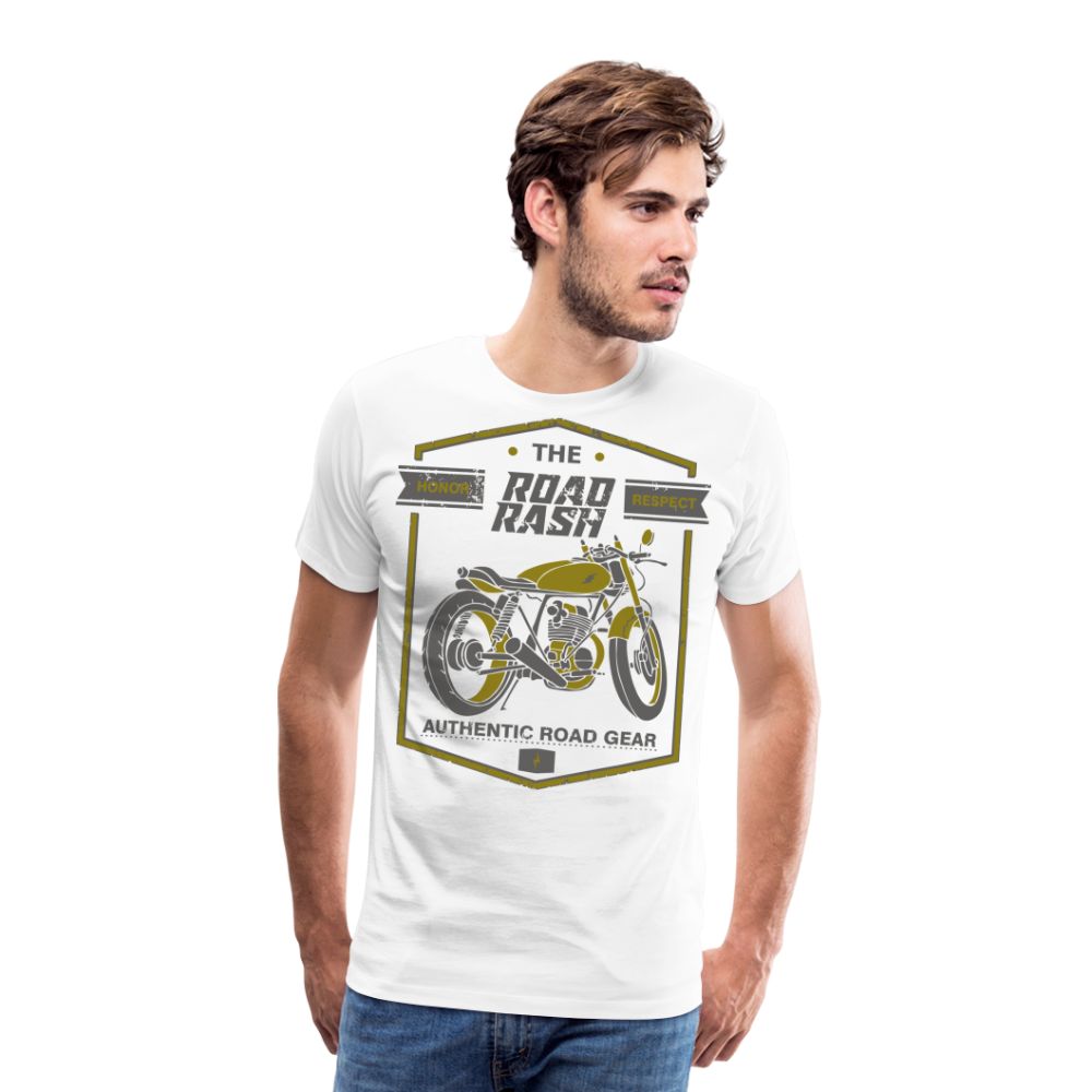 Road Rash Motorrad Biker Premium T-Shirt Herren - Weiß