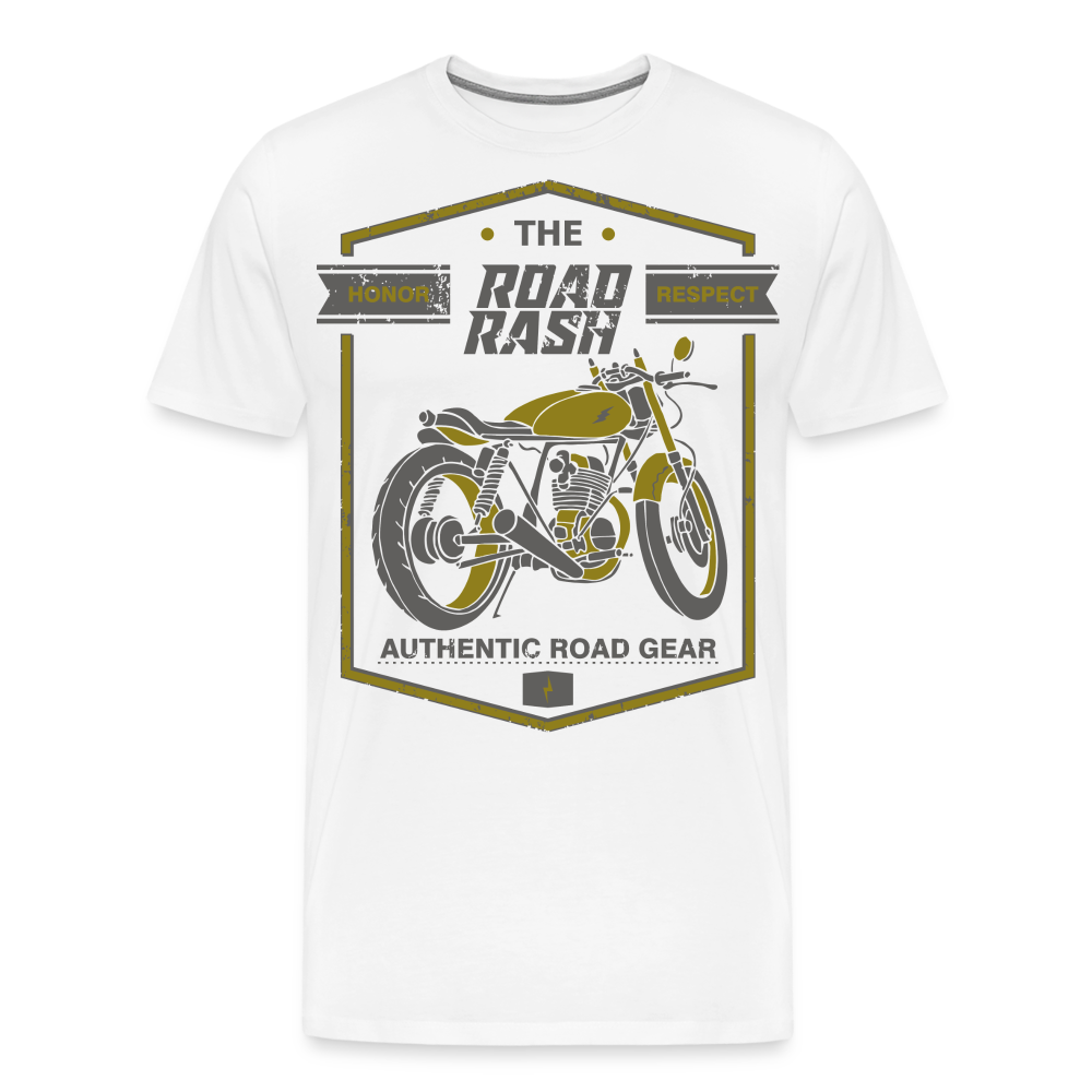 Road Rash Motorrad Biker Premium T-Shirt Herren - Weiß