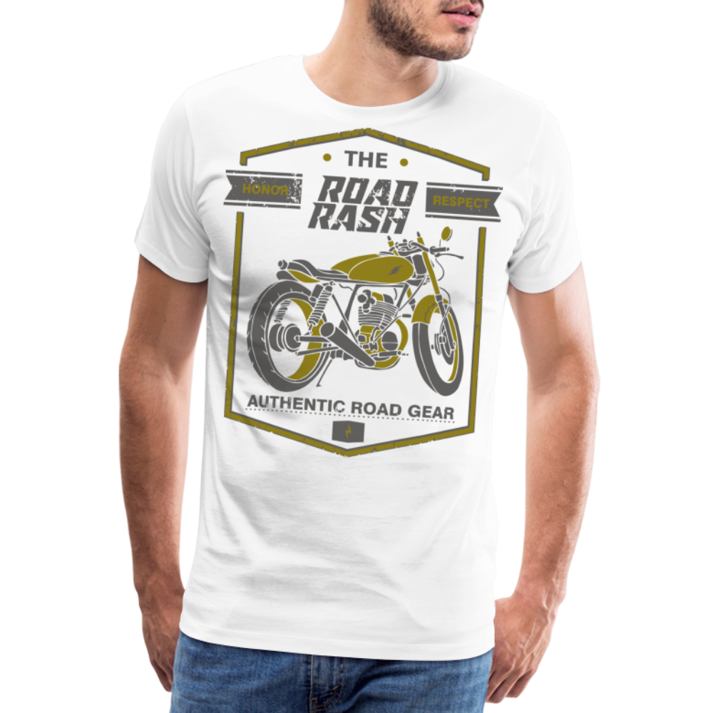 Road Rash Motorrad Biker Premium T-Shirt Herren - Weiß