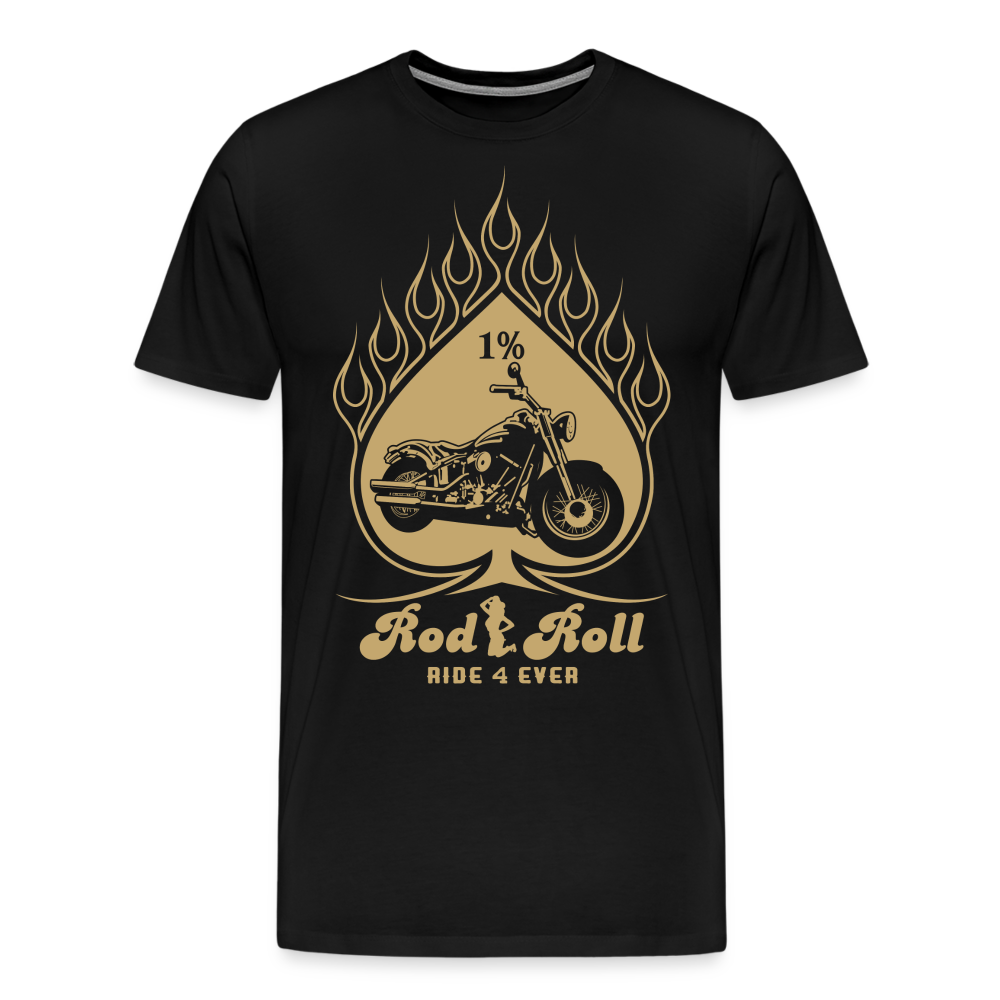 Rod Roll 1% Motorrad Biker Premium T-Shirt Herren - Schwarz