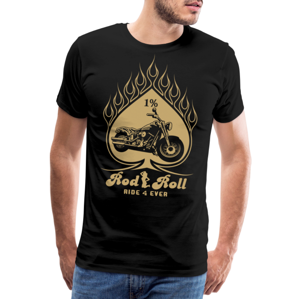 Rod Roll 1% Motorrad Biker Premium T-Shirt Herren - Schwarz