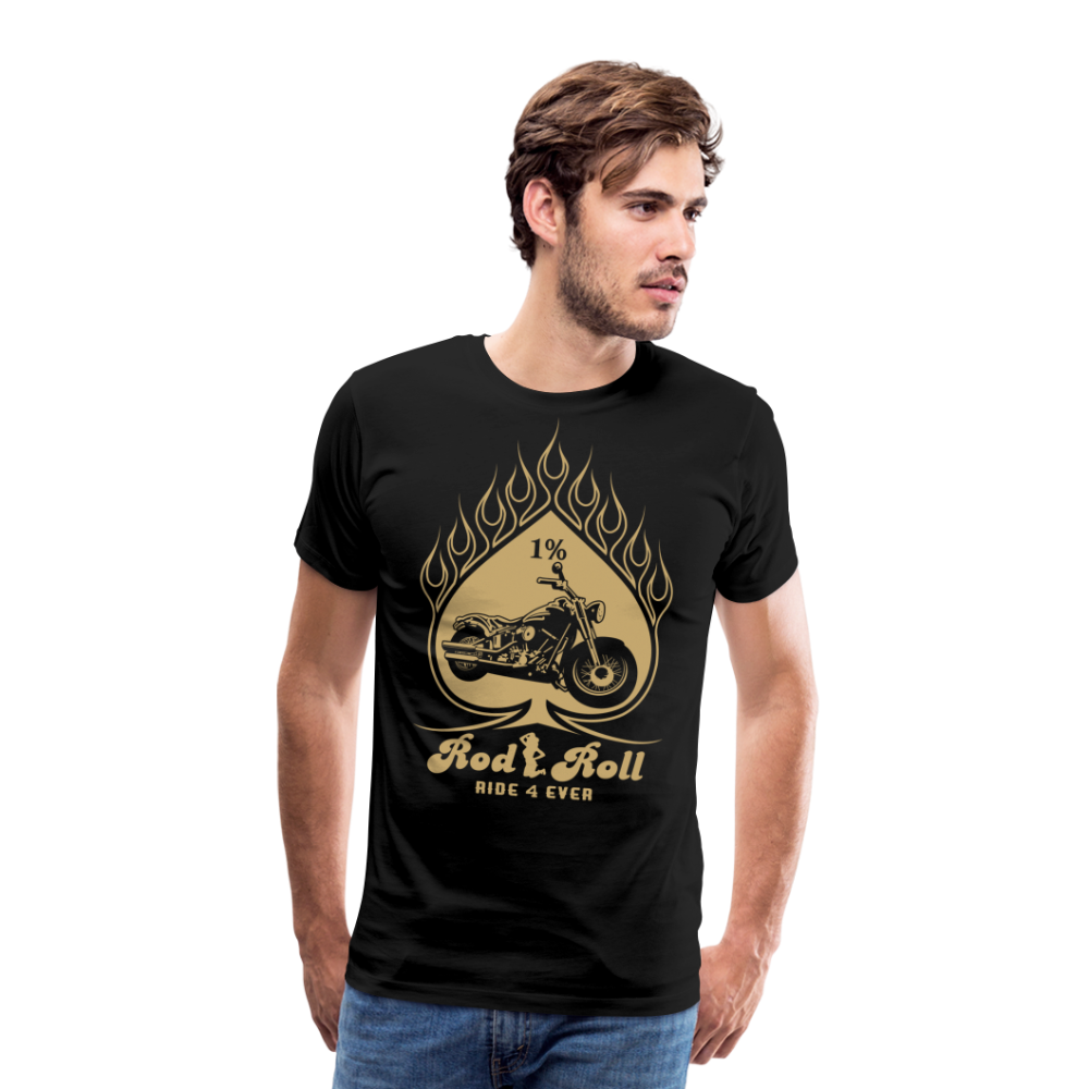 Rod Roll 1% Motorrad Biker Premium T-Shirt Herren - Schwarz