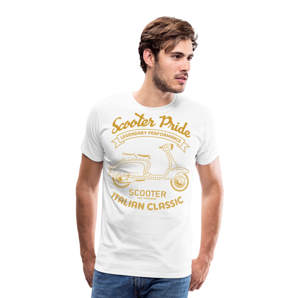 Scooter Pride Motorrad Biker Premium T-Shirt Herren - Weiß