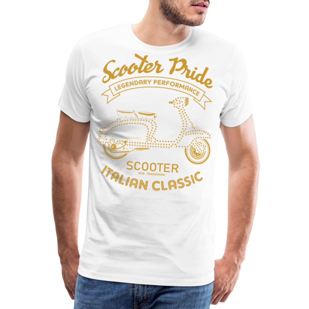 Scooter Pride Motorrad Biker Premium T-Shirt Herren - Weiß