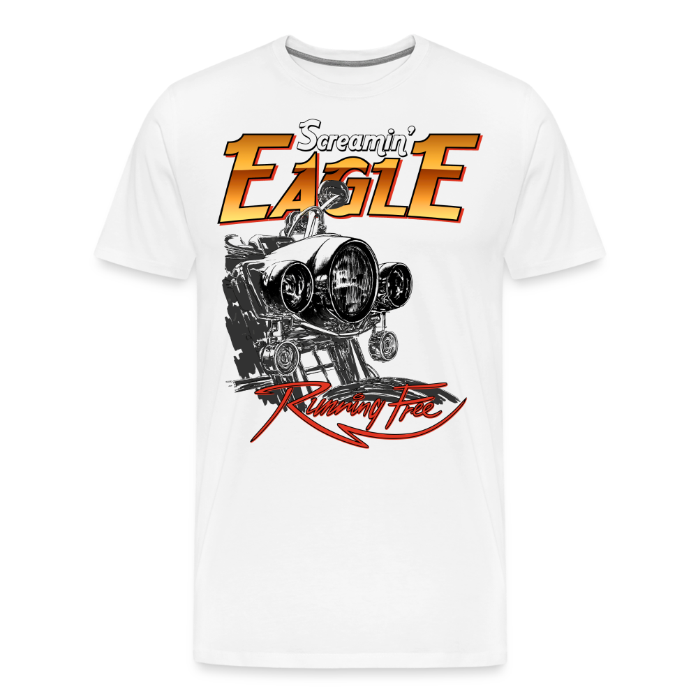 Eagle Motorrad Biker Premium T-Shirt Herren - Weiß