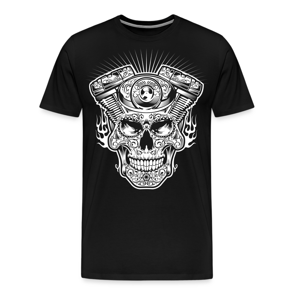 Skullbiker Motorrad Biker Premium T-Shirt Herren - Schwarz