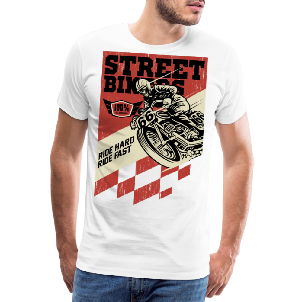 Street Bikers Motorrad Biker Premium T-Shirt Herren - Weiß