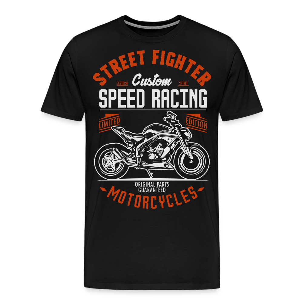 Street Fighter Motorrad Biker Premium T-Shirt Herren - Schwarz