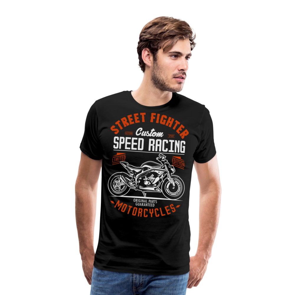 Street Fighter Motorrad Biker Premium T-Shirt Herren - Schwarz