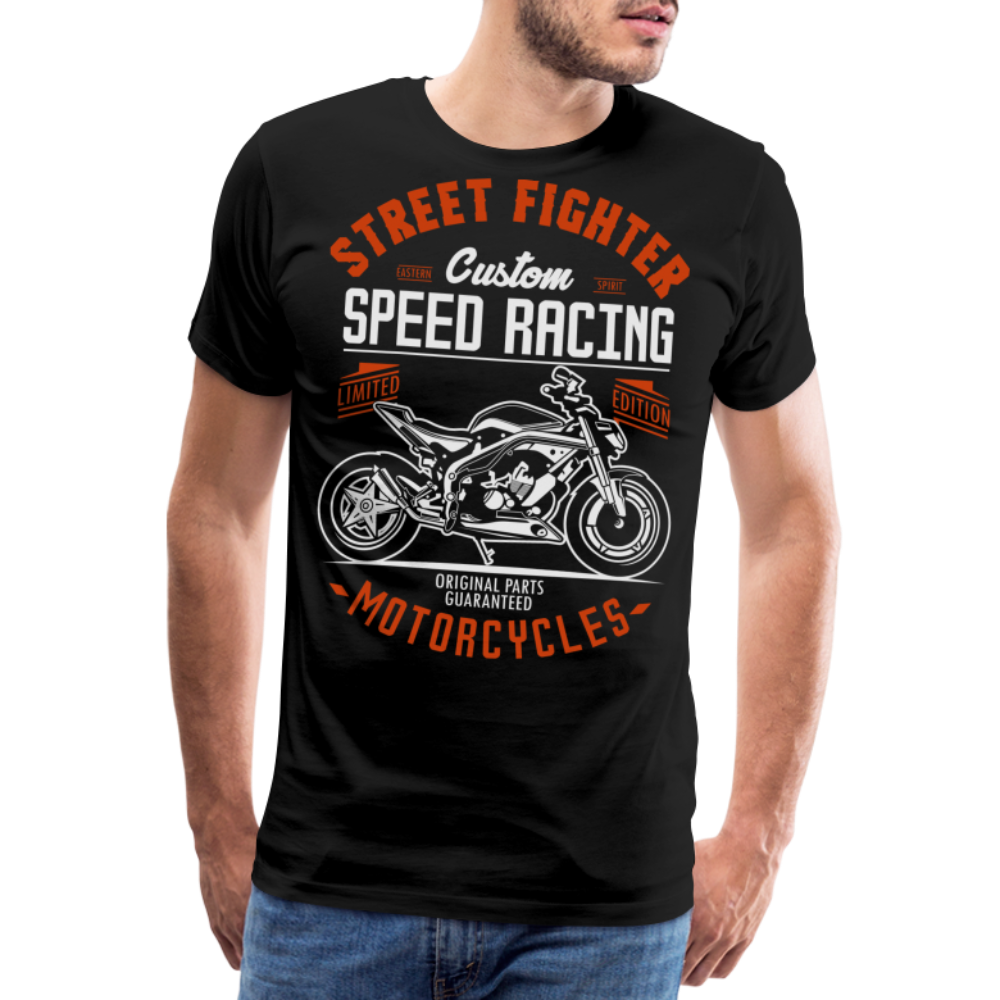 Street Fighter Motorrad Biker Premium T-Shirt Herren - Schwarz