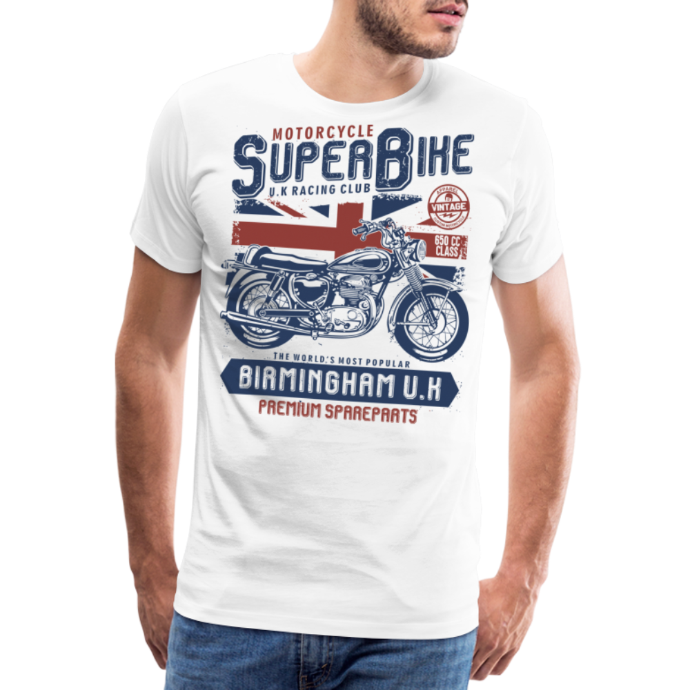 Super Bike Motorrad Biker Premium T-Shirt Herren - Weiß