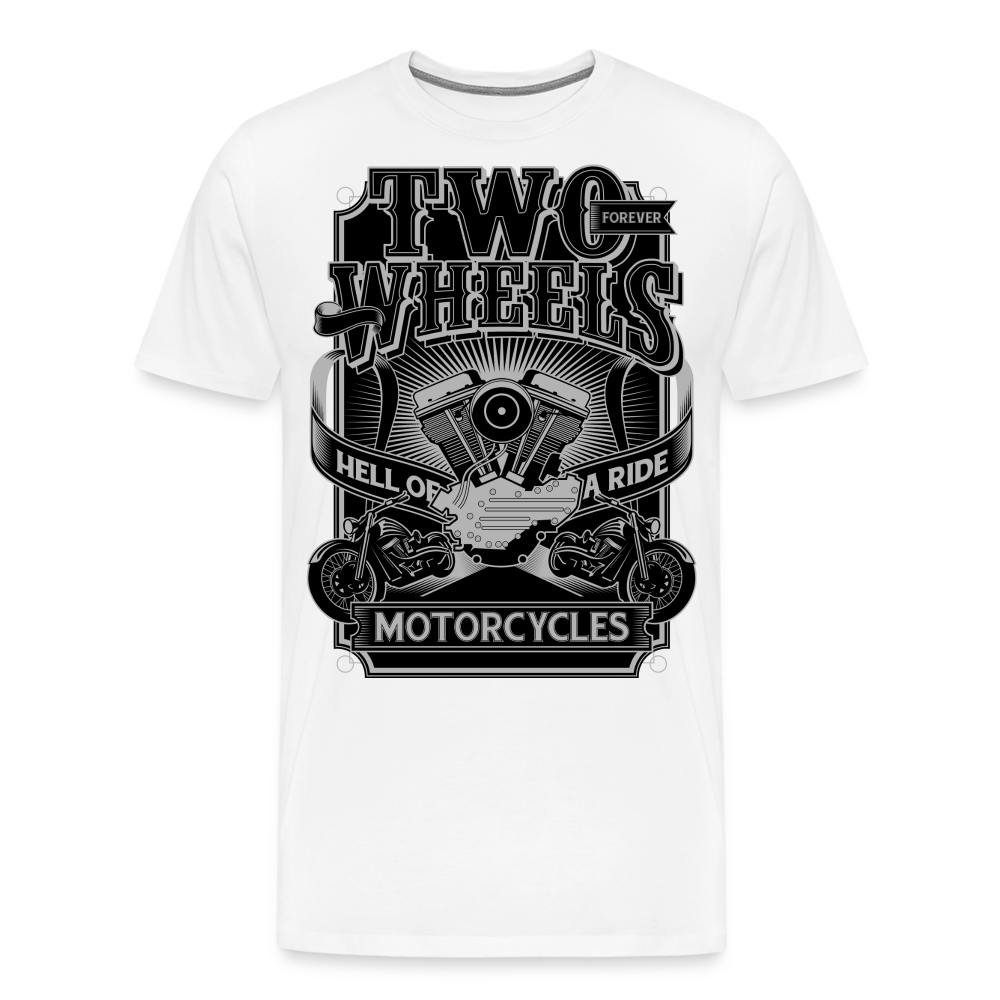 Two Wheels Motorrad Biker Premium T-Shirt Herren - Weiß