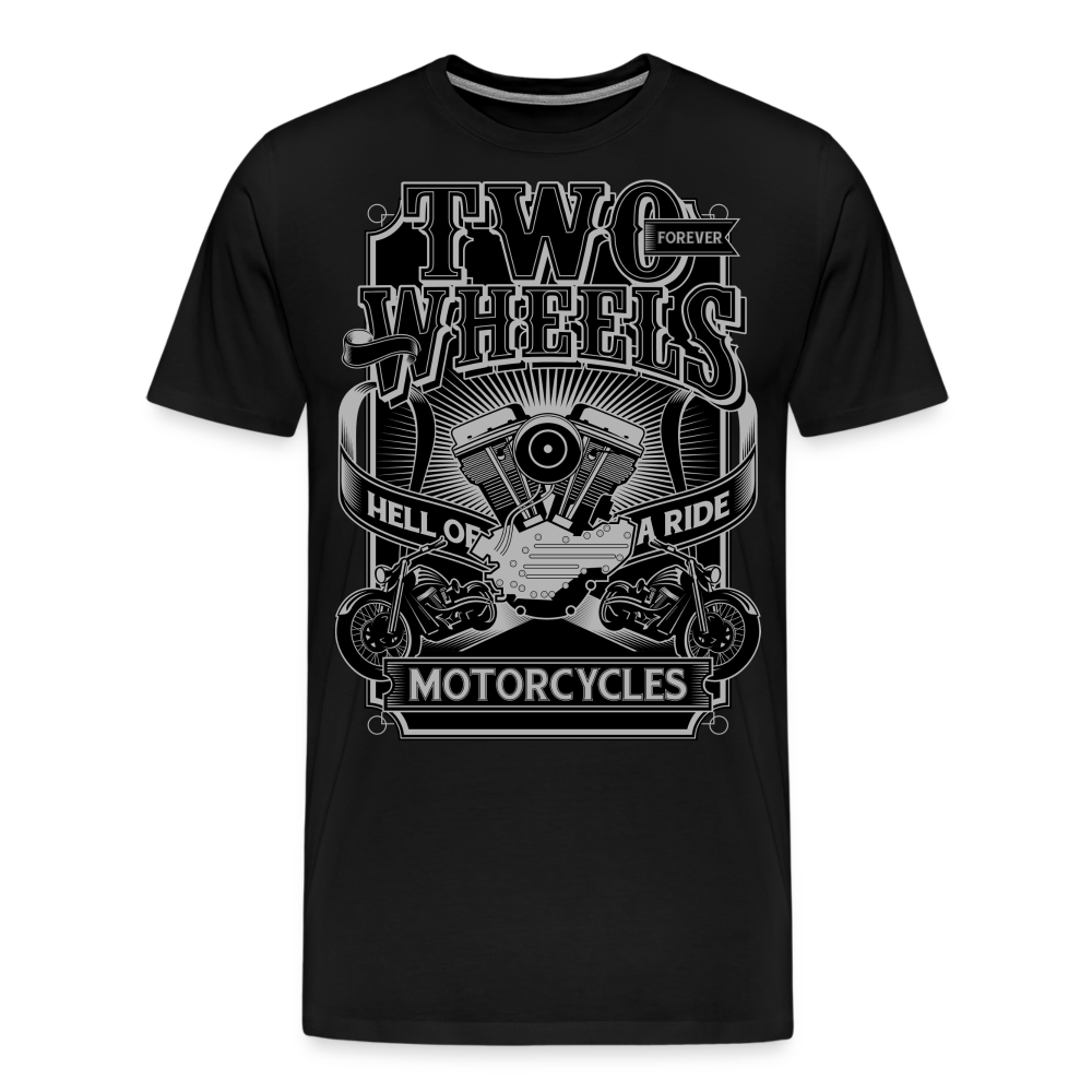 Two Wheels Motorrad Biker Premium T-Shirt Herren - Schwarz