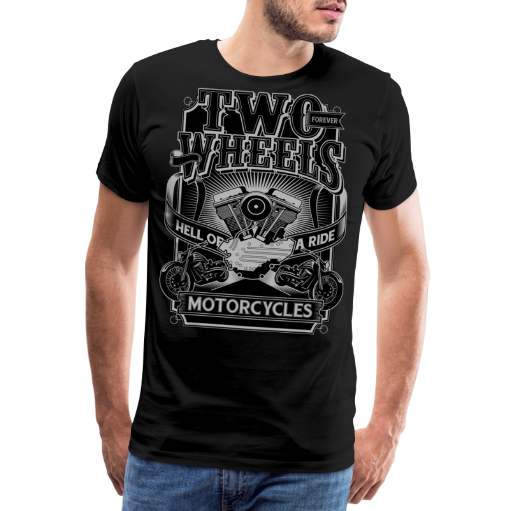 Two Wheels Motorrad Biker Premium T-Shirt Herren - Schwarz